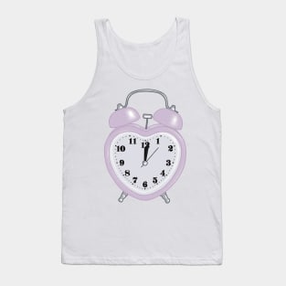 purple heart shaped alarm clock aesthetic dollette coquette Tank Top